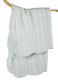 Martha Stripe Quilted Throw