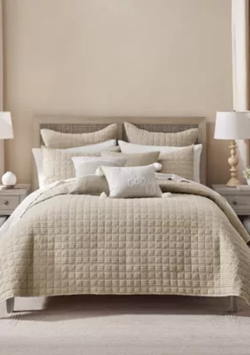 Cloud Waffle Square Pillow