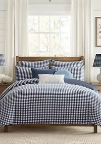 Camden Gingham Stitch Comforter Set