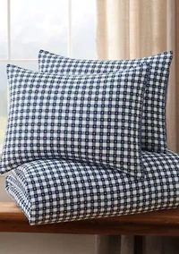 Camden Gingham Stitch Comforter Set