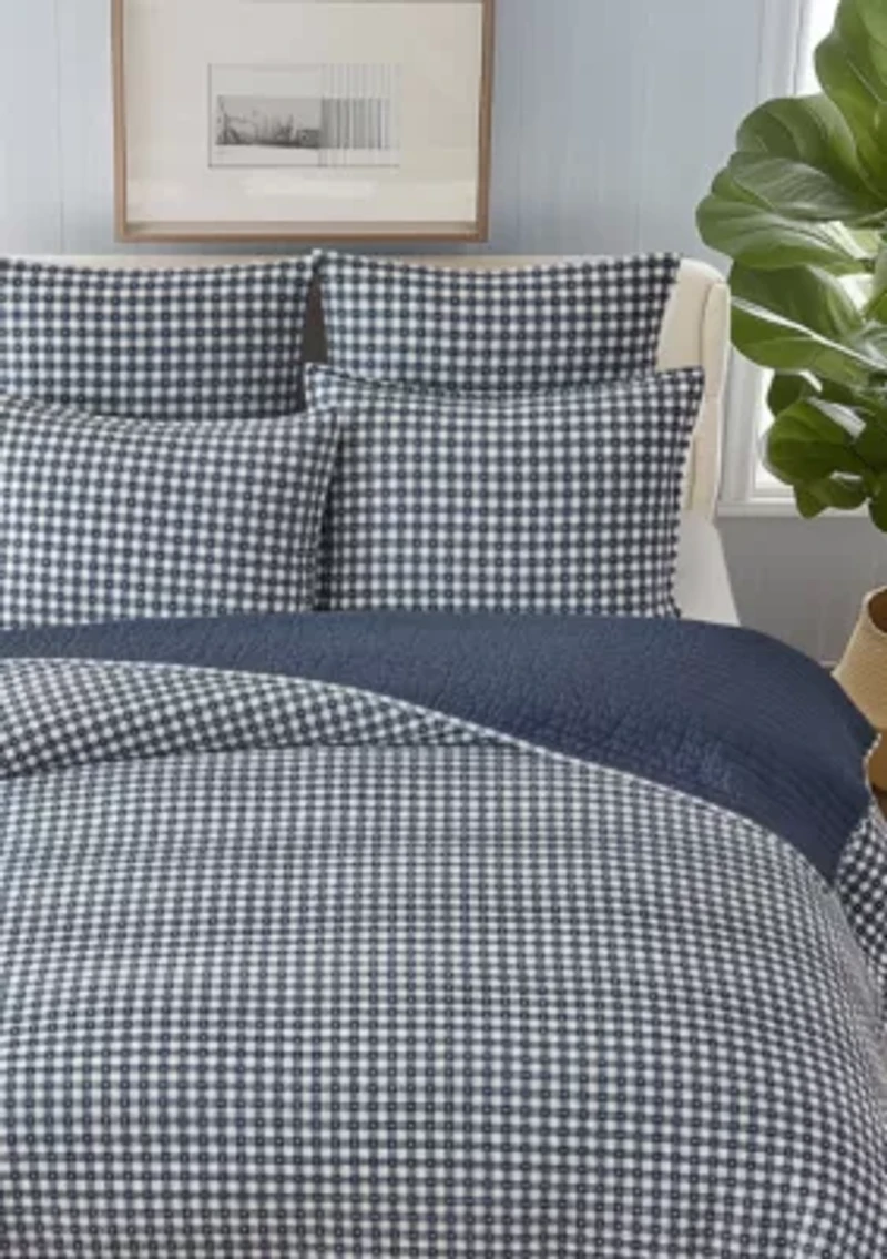 Camden Gingham Stitch Quilt Set