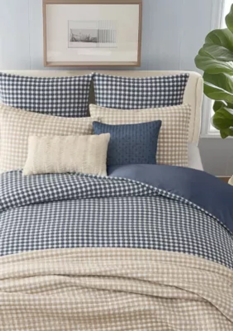 Camden Gingham Stitch Euro Sham Set of 2 Unquilted