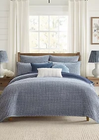 Camden Gingham Stitch Euro Sham Set of 2 Unquilted