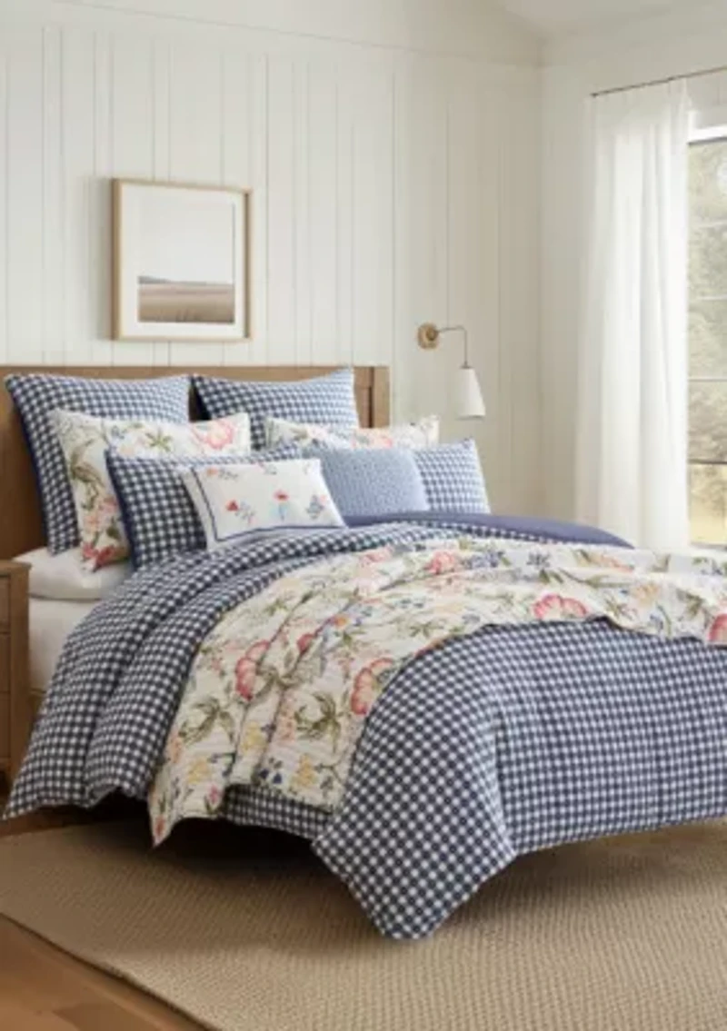Camden Gingham Stitch Euro Sham Set of 2 Unquilted