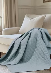 Cloud Waffle Square Quilted Throw