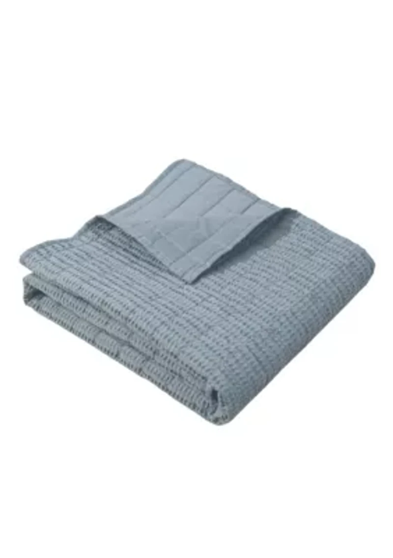 Cloud Waffle Square Quilted Throw