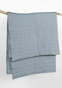 Cloud Waffle Square Quilted Throw