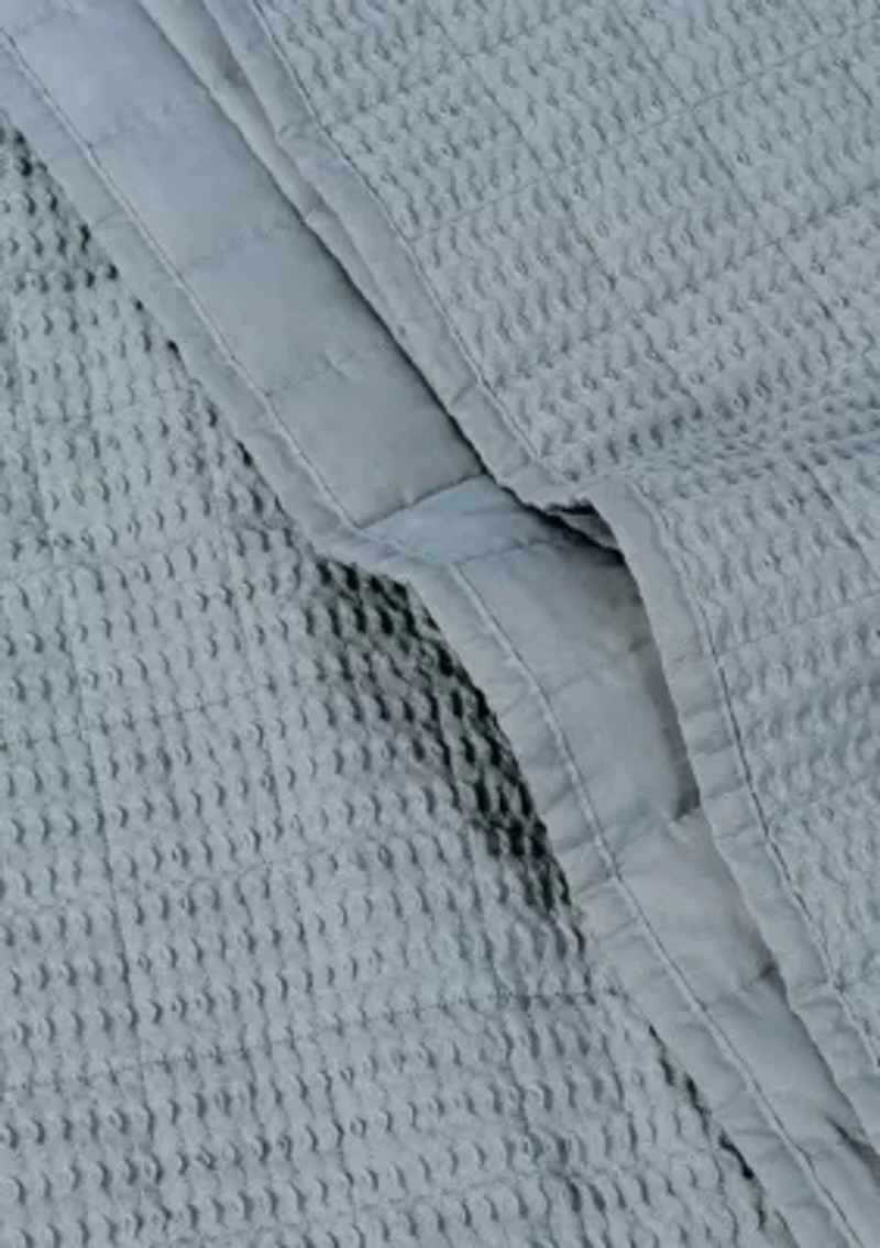 Cloud Waffle Square Quilted Throw