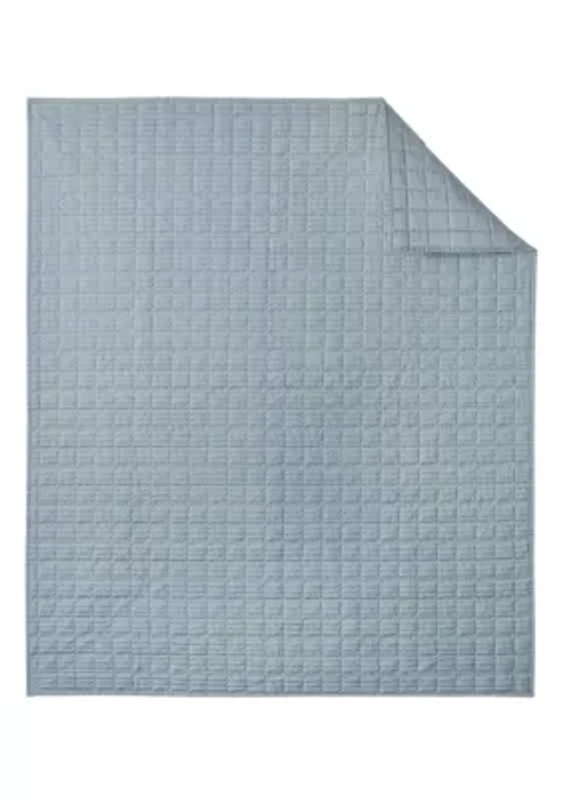 Cloud Waffle Square Quilted Throw