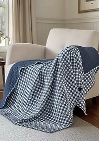Camden Gingham Stitch Quilted Throw