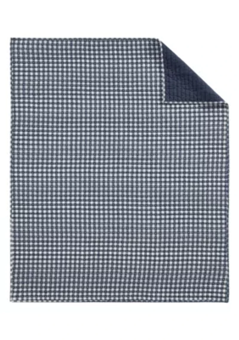 Camden Gingham Stitch Quilted Throw