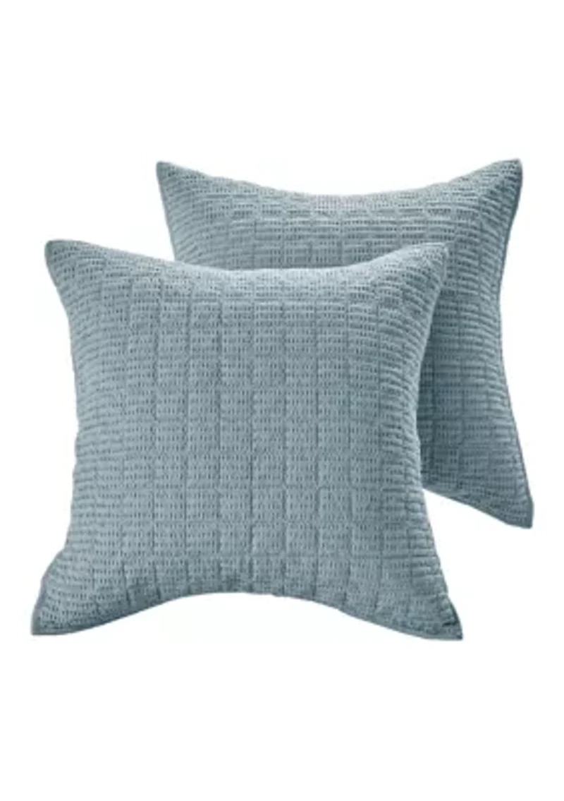 Cloud Waffle Square Euro Sham 2pk