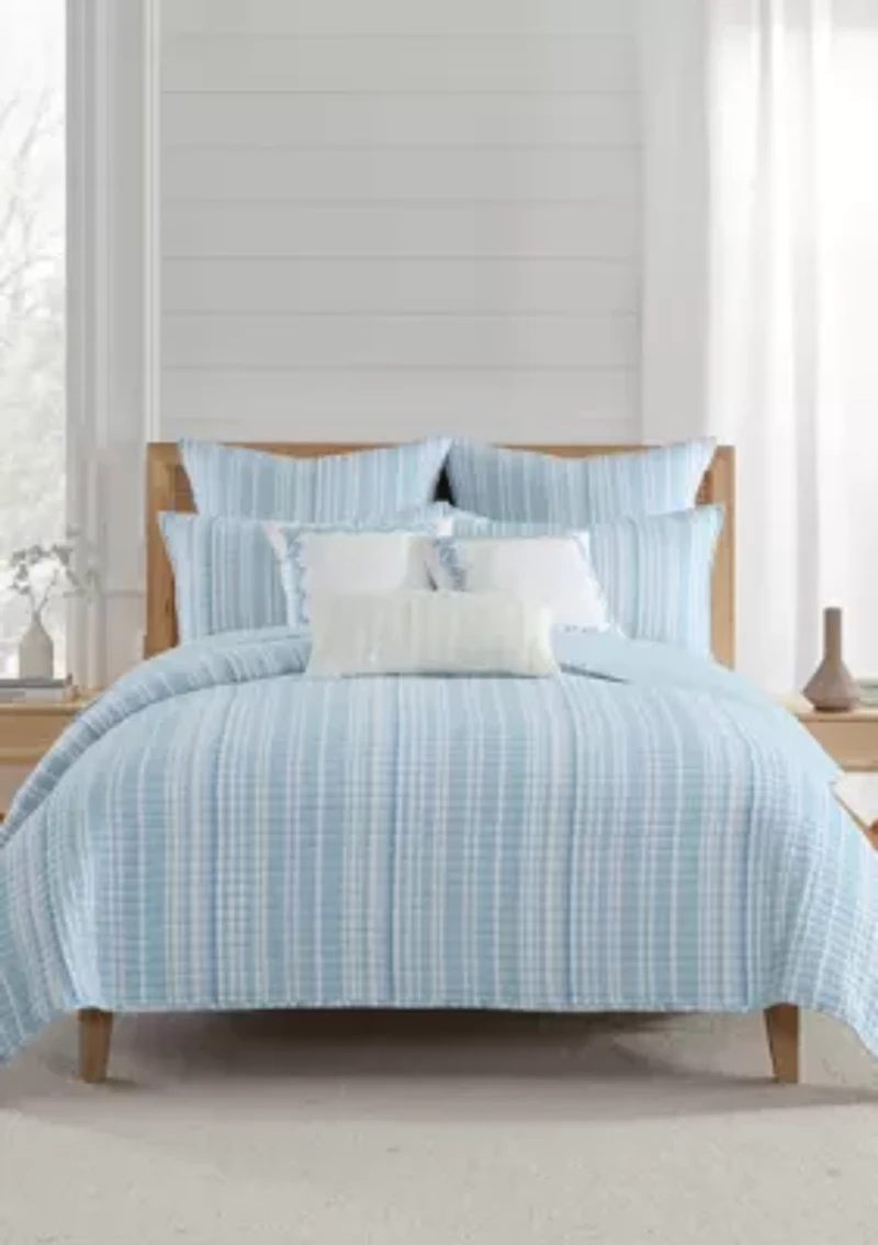 Boracay Stripe Muslin Quilt Set