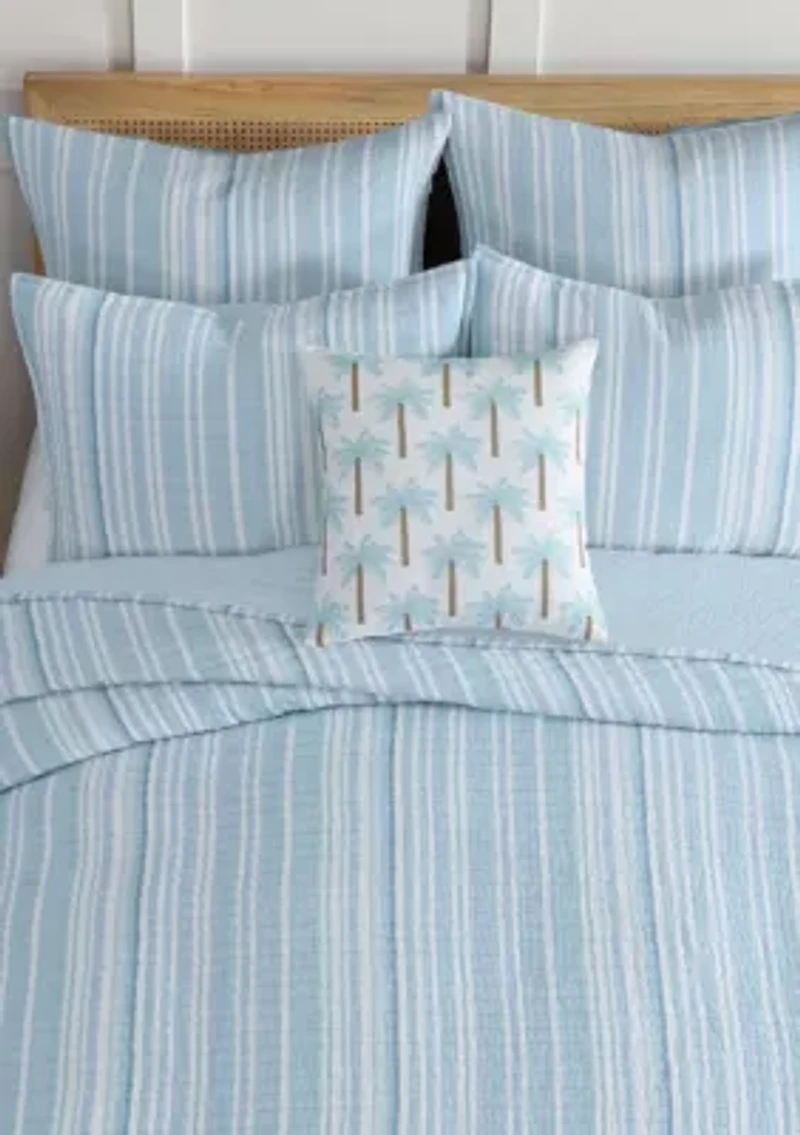 Boracay Stripe Muslin Quilt Set