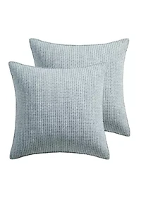 Pick-Stitch Artisan Euro Sham Set of 2