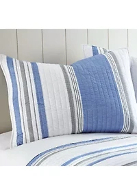 St Bart Stripe King Quilt Set