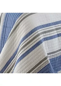 St Bart Stripe King Quilt Set