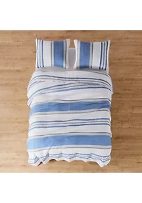 St Bart Stripe King Quilt Set