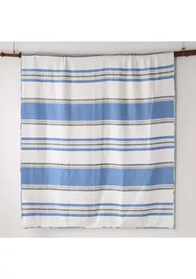 St Bart Stripe King Quilt Set