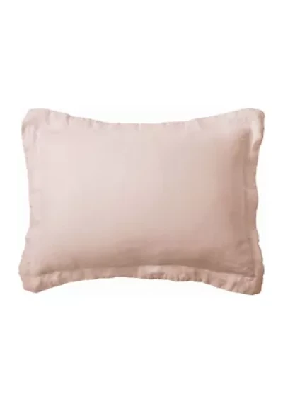 Washed Linen Sham with Flange