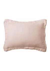 Washed Linen Sham with Flange