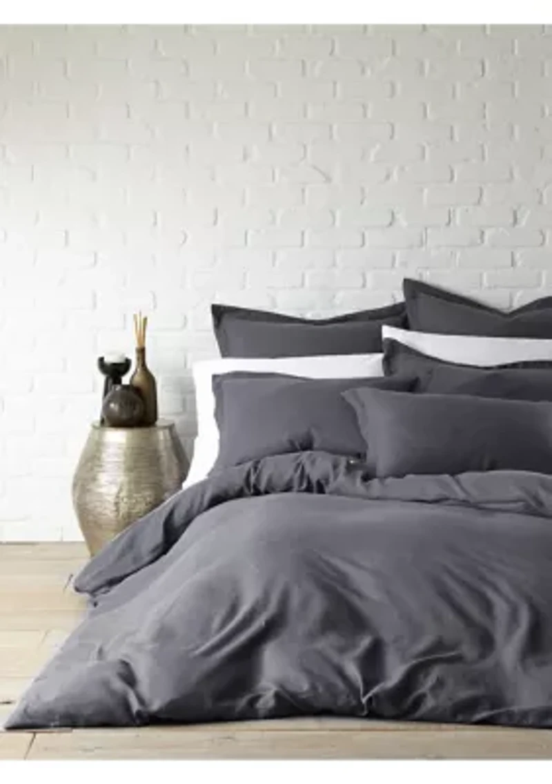 Washed Linen Sham with Flange