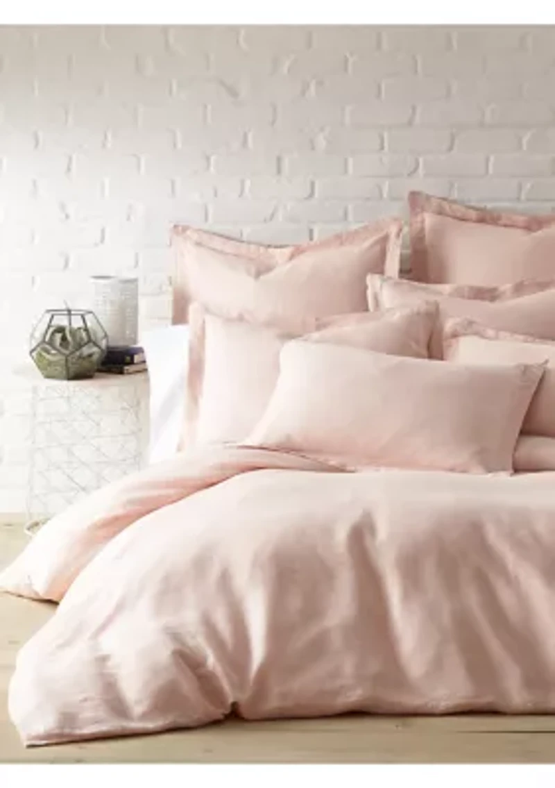 Washed Linen Sham with Flange