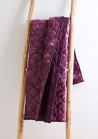 BH Ellora Plum Quilted Throw