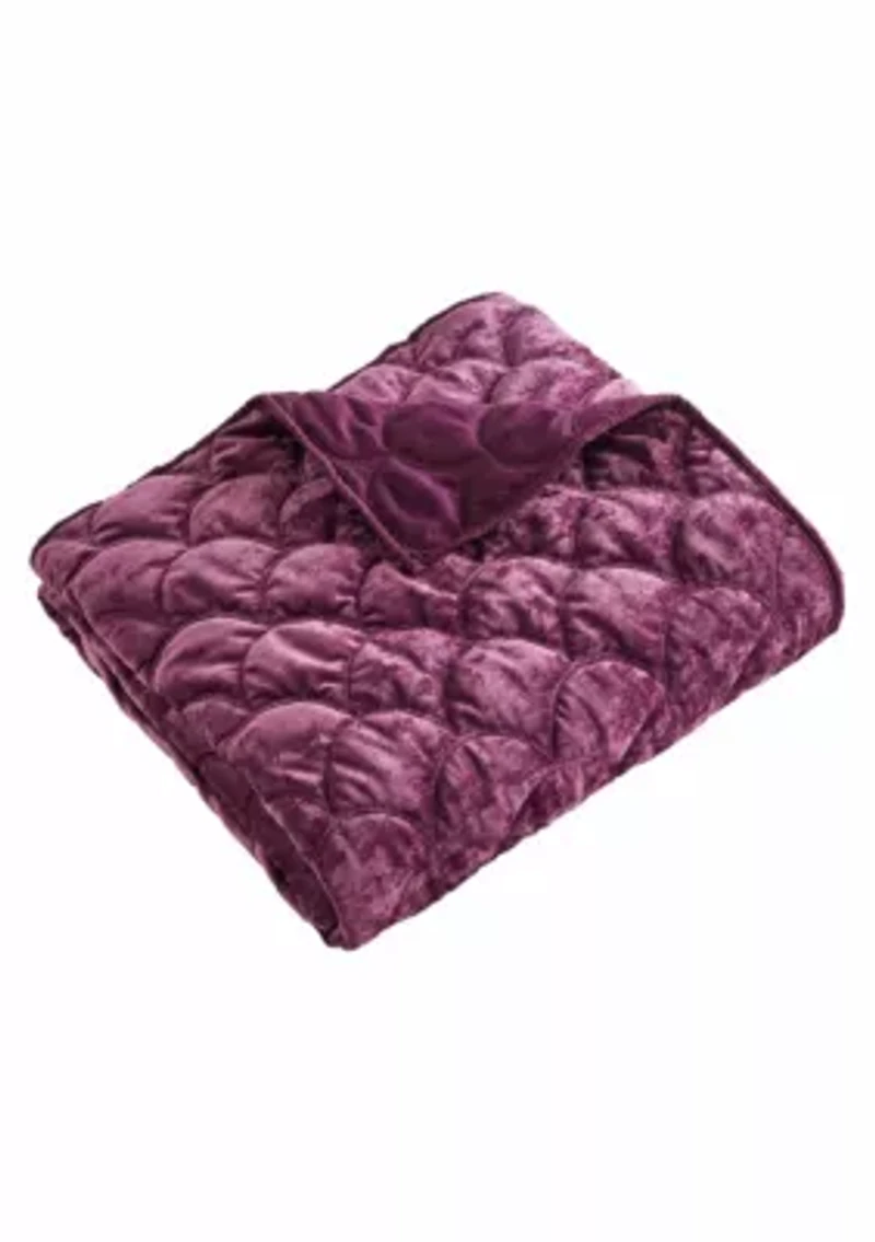 BH Ellora Plum Quilted Throw
