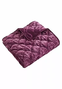 BH Ellora Plum Quilted Throw
