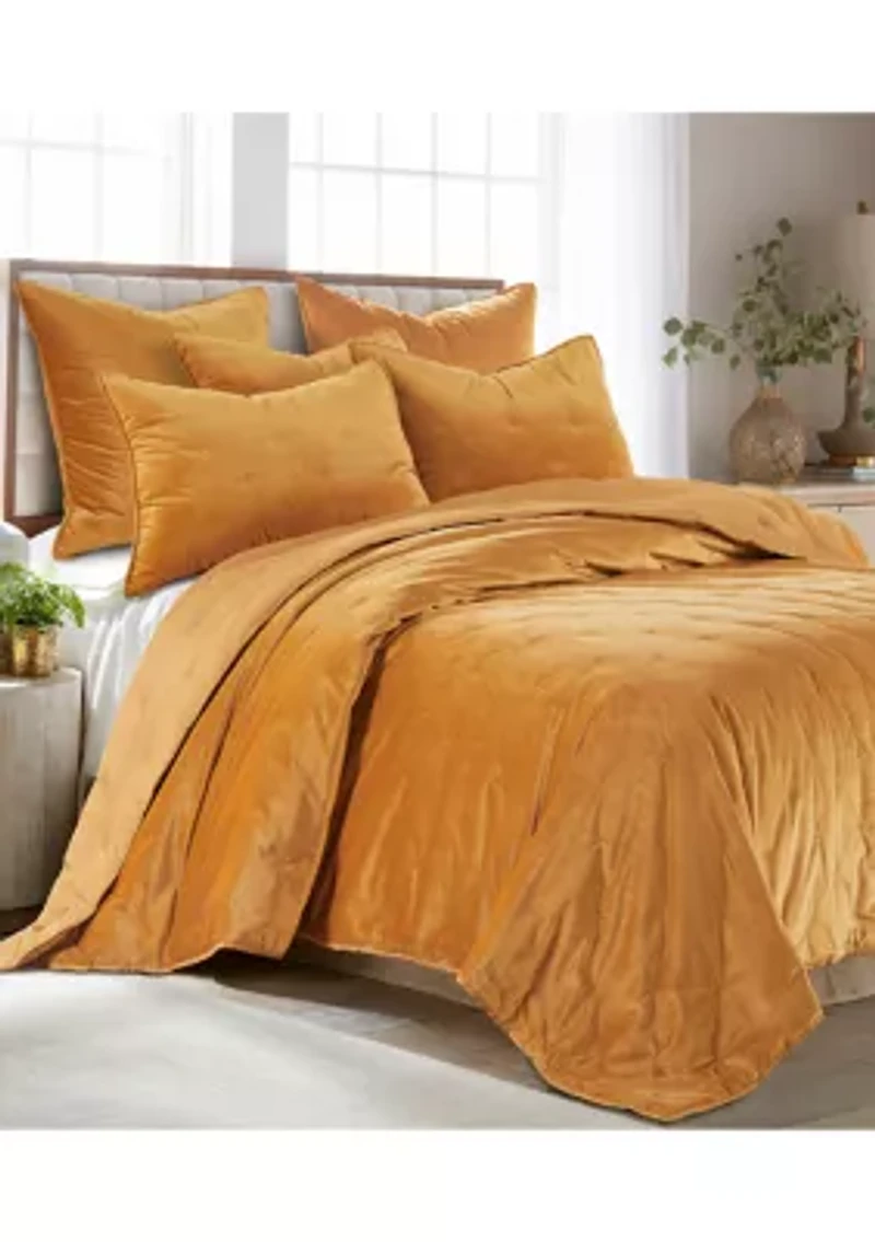 Velvet Ochre Euro Sham