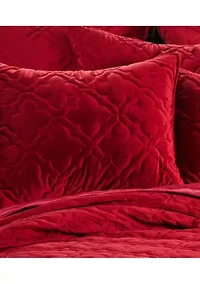 BH Caserta Velvet Red King Sham