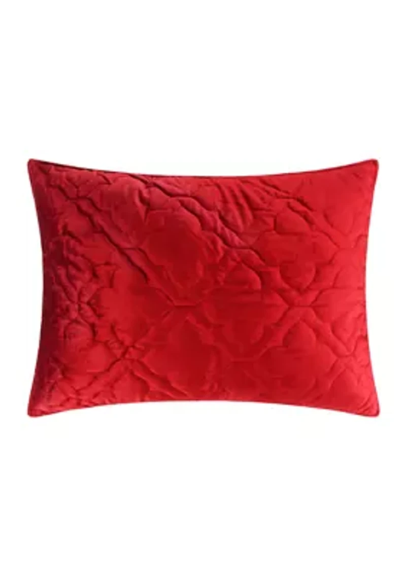 BH Caserta Velvet Red Standard Sham