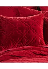 BH Caserta Velvet Red Standard Sham