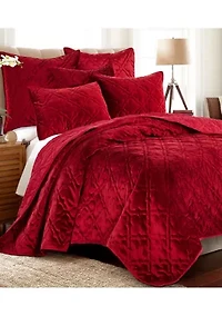 BH Caserta Velvet Red Standard Sham