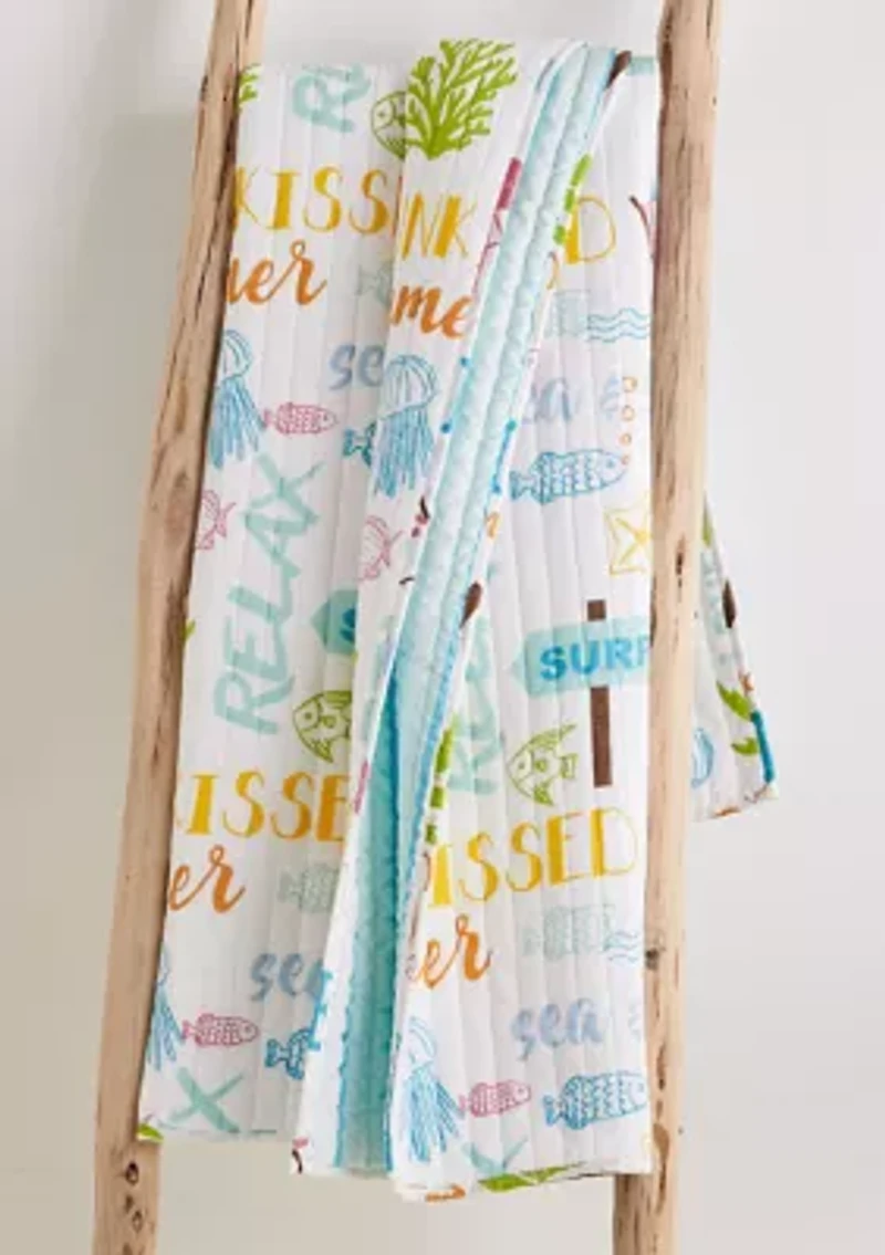 Beach Days Quilted Throw