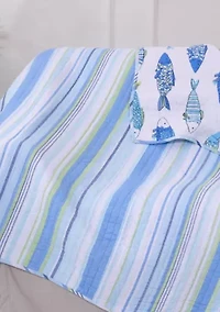 Catalina Fish Quilted Throw