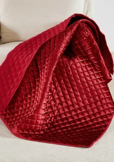 Red Velvet Quilted Throw