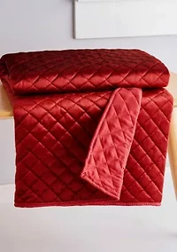Red Velvet Quilted Throw