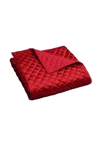 Red Velvet Quilted Throw