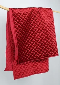 Red Velvet Quilted Throw