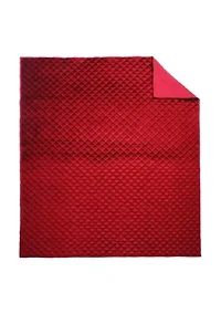 Red Velvet Quilted Throw