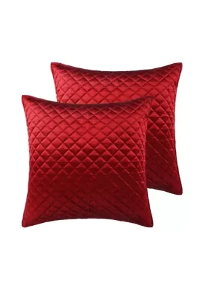Red Velvet Euro Sham set of 2