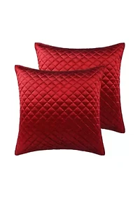 Red Velvet Euro Sham set of 2