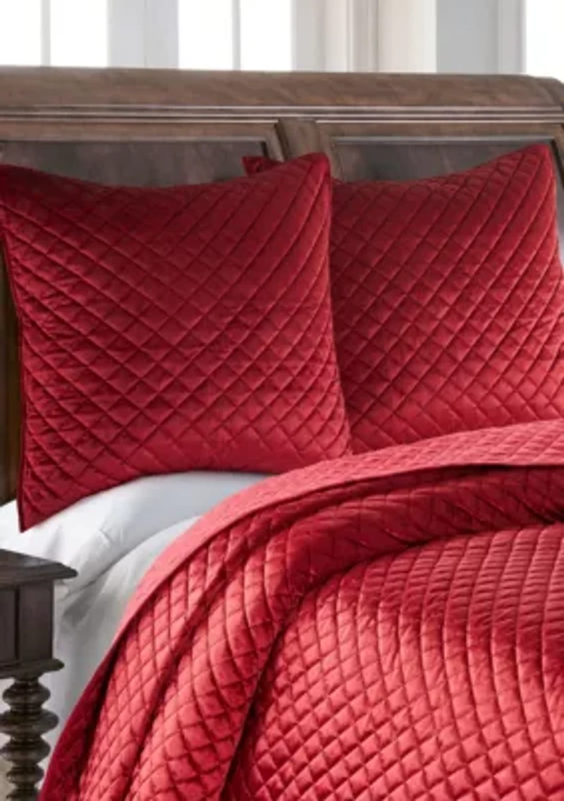 Red Velvet Euro Sham set of 2