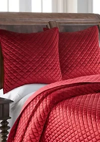 Red Velvet Euro Sham set of 2