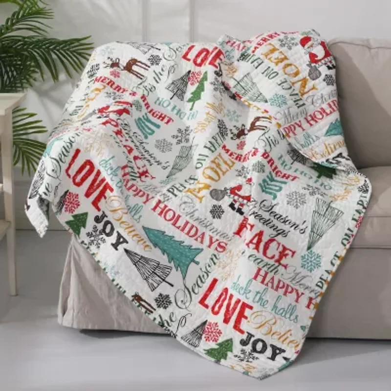 Santa Claus Lane Quilted Throw