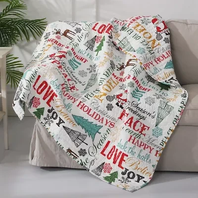 Santa Claus Lane Quilted Throw