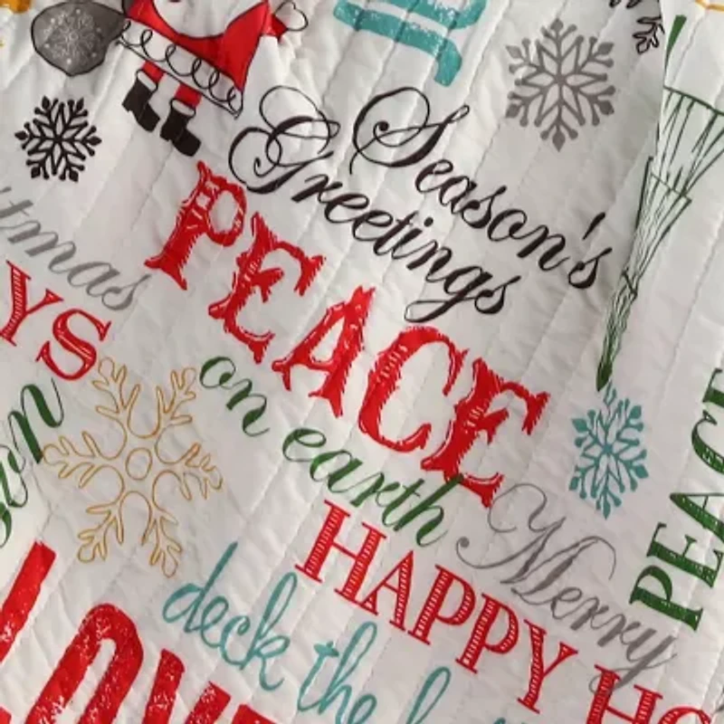Santa Claus Lane Quilted Throw