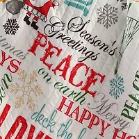 Santa Claus Lane Quilted Throw